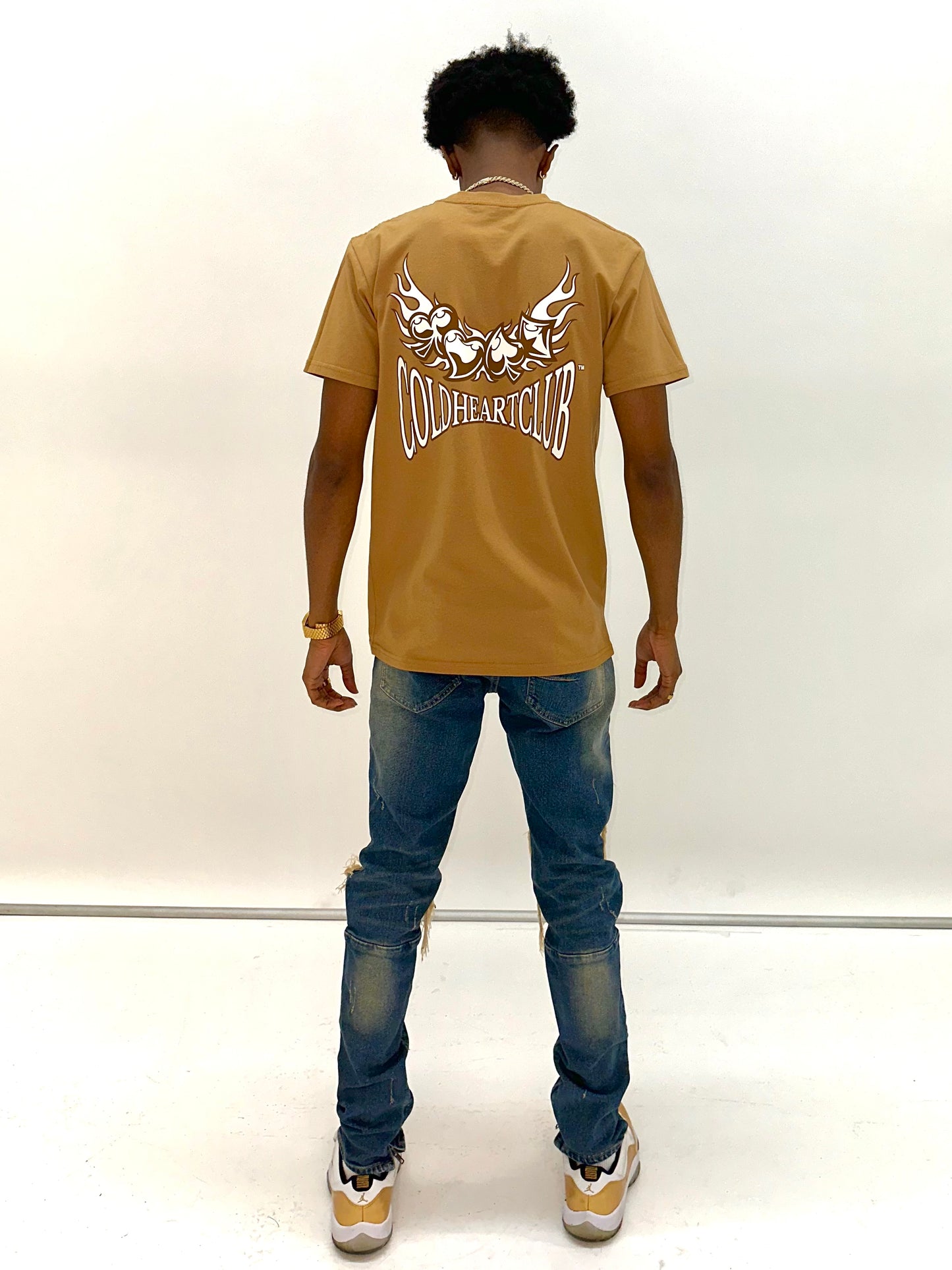 Deck Of Flames Graphic Tee Desert Brown