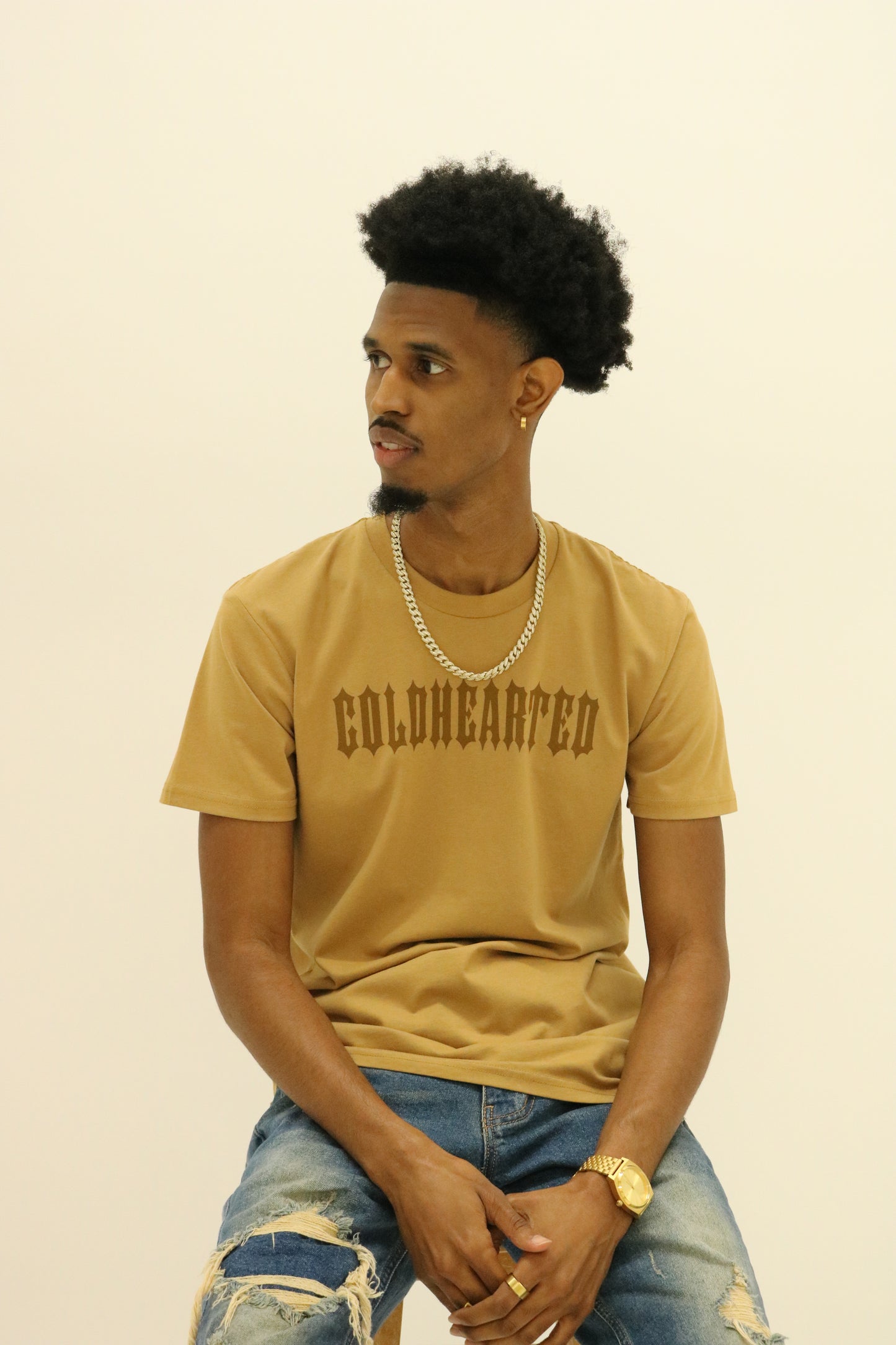 Deck Of Flames Graphic Tee Desert Brown