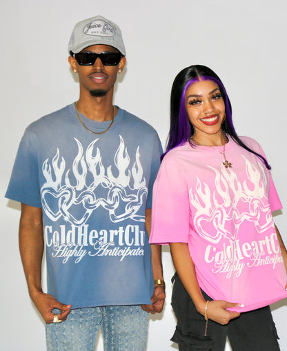 Highly Anticipated OverSized Graphic Tee Faded Pink