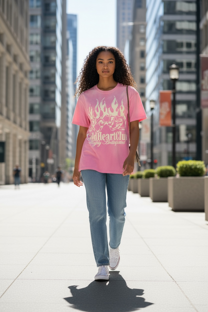 Highly Anticipated OverSized Graphic Tee Faded Pink