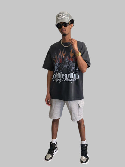 Highly Anticipated OverSized Graphic Tee Faded Black Original