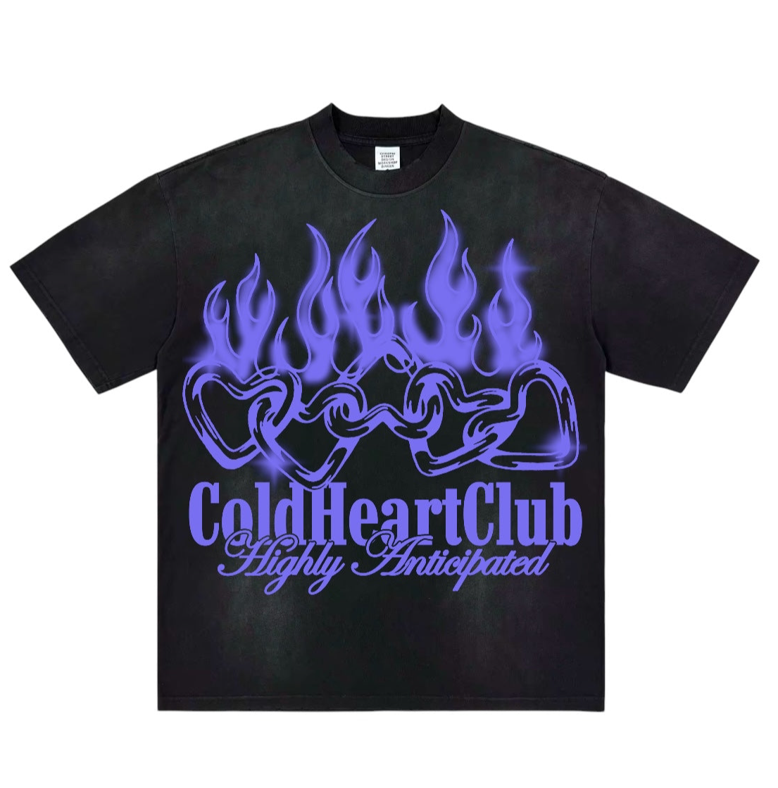 Highly Anticipated OverSized Graphic Tee Faded Black/Purple
