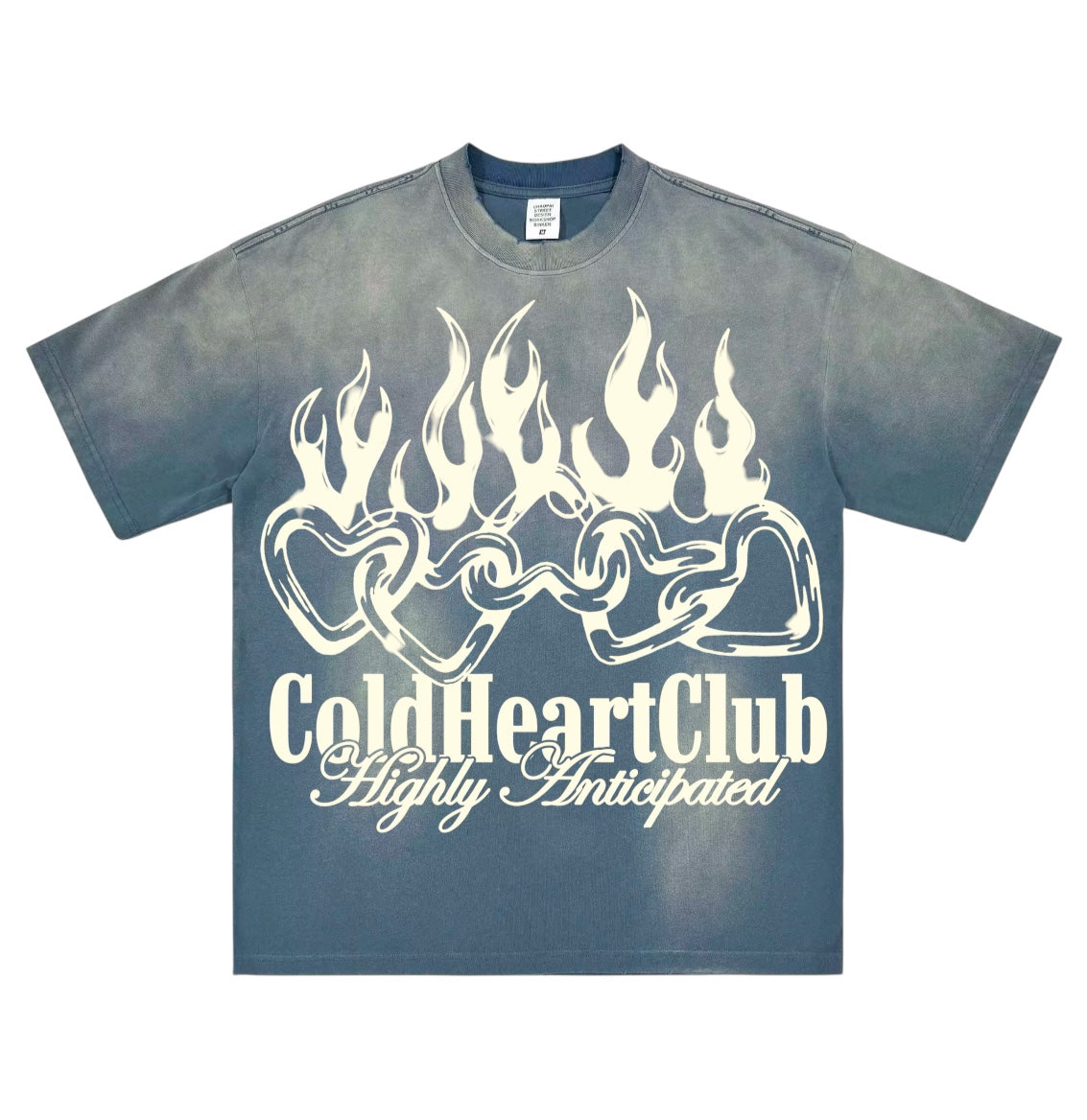 Highly Anticipated Oversized Graphic Tee Faded Blue