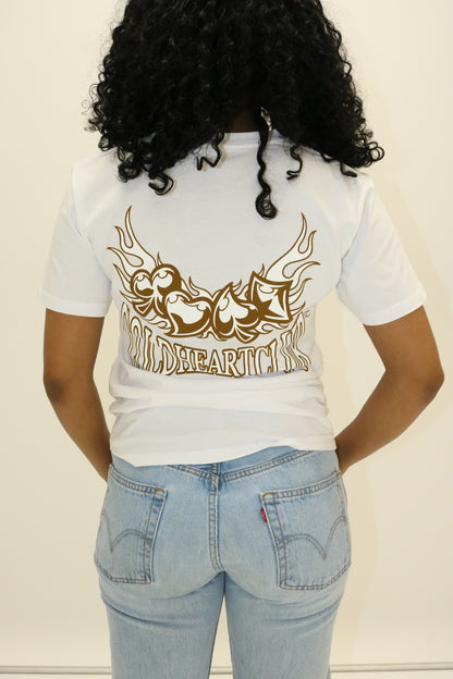 Deck Of Flames White Graphic Tee