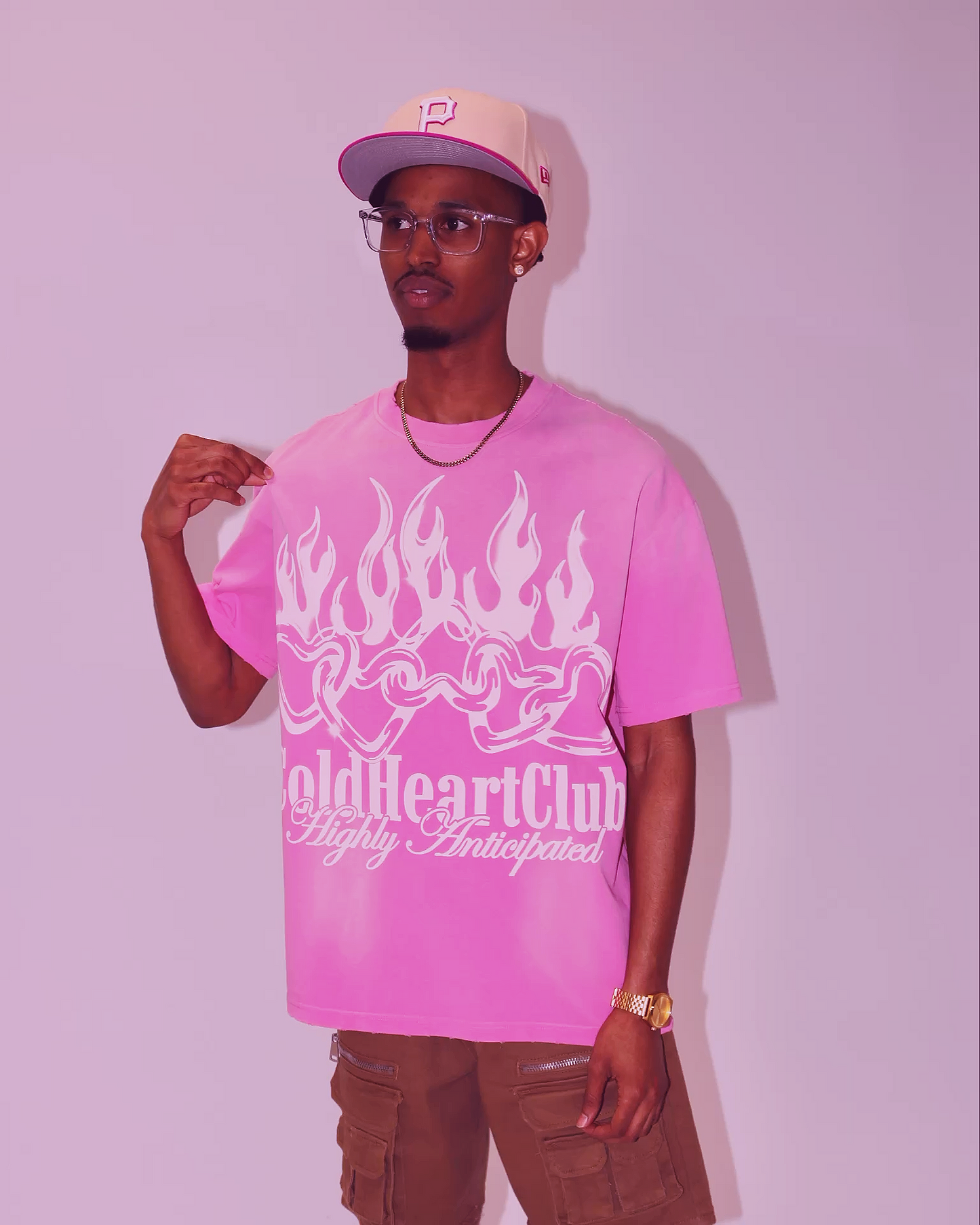 Highly Anticipated OverSized Graphic Tee Faded Pink