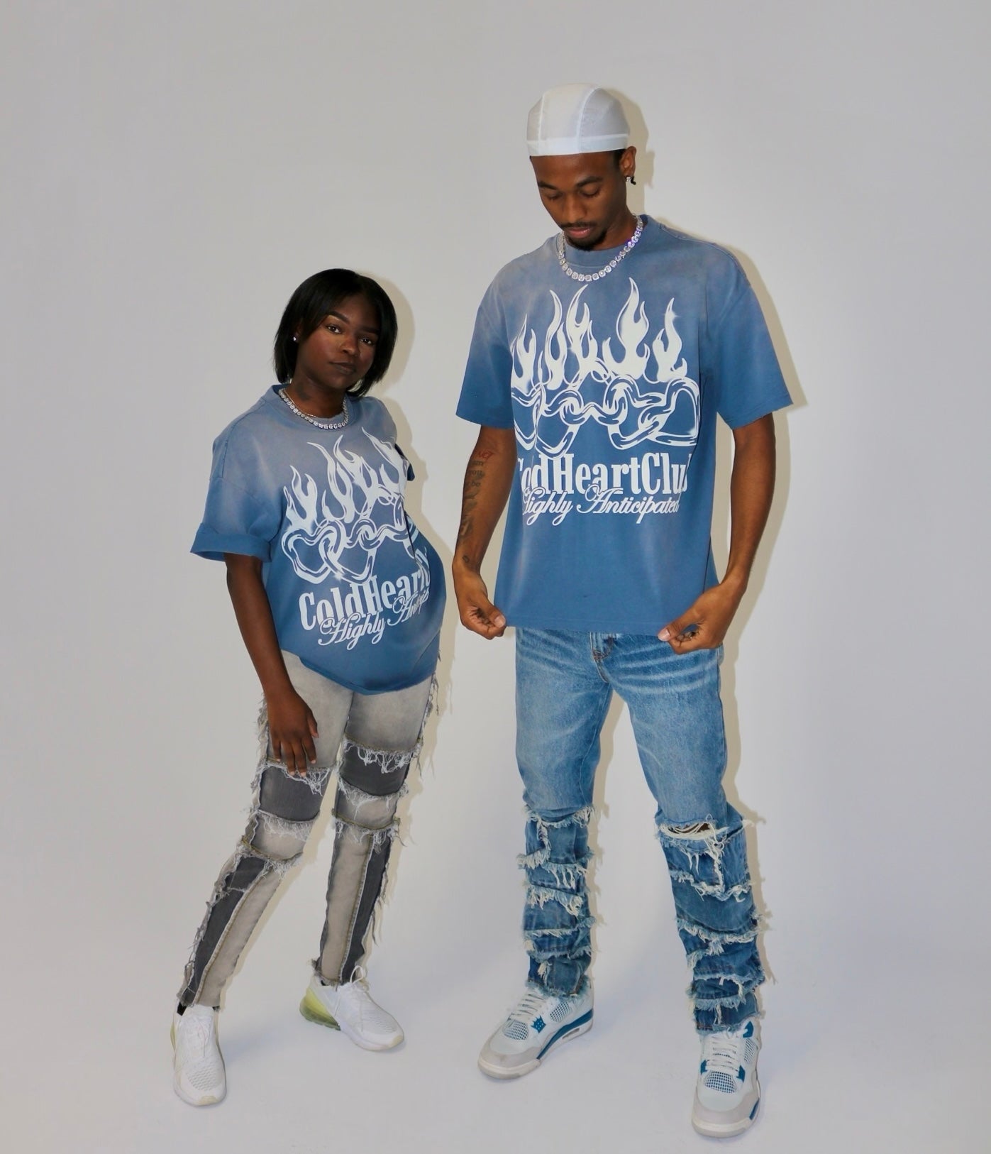 Highly Anticipated Oversized Graphic Tee Faded Blue